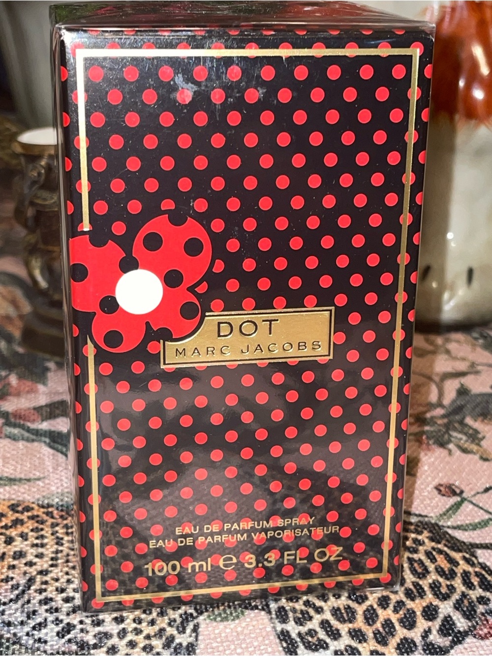 Marc Jacobs DOT Perfume Box in Black with Red Polka Dots